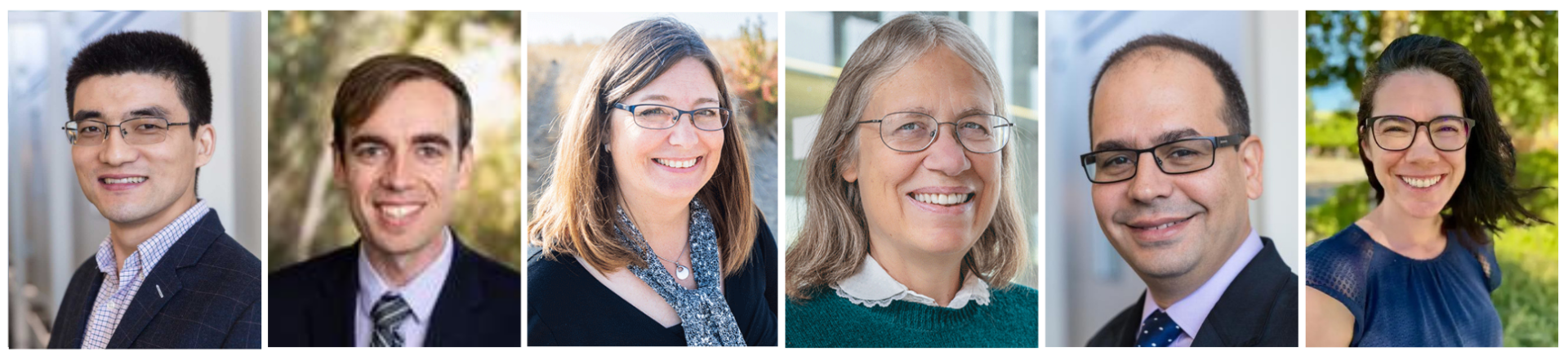 Six headshots of award winners displayed side by side